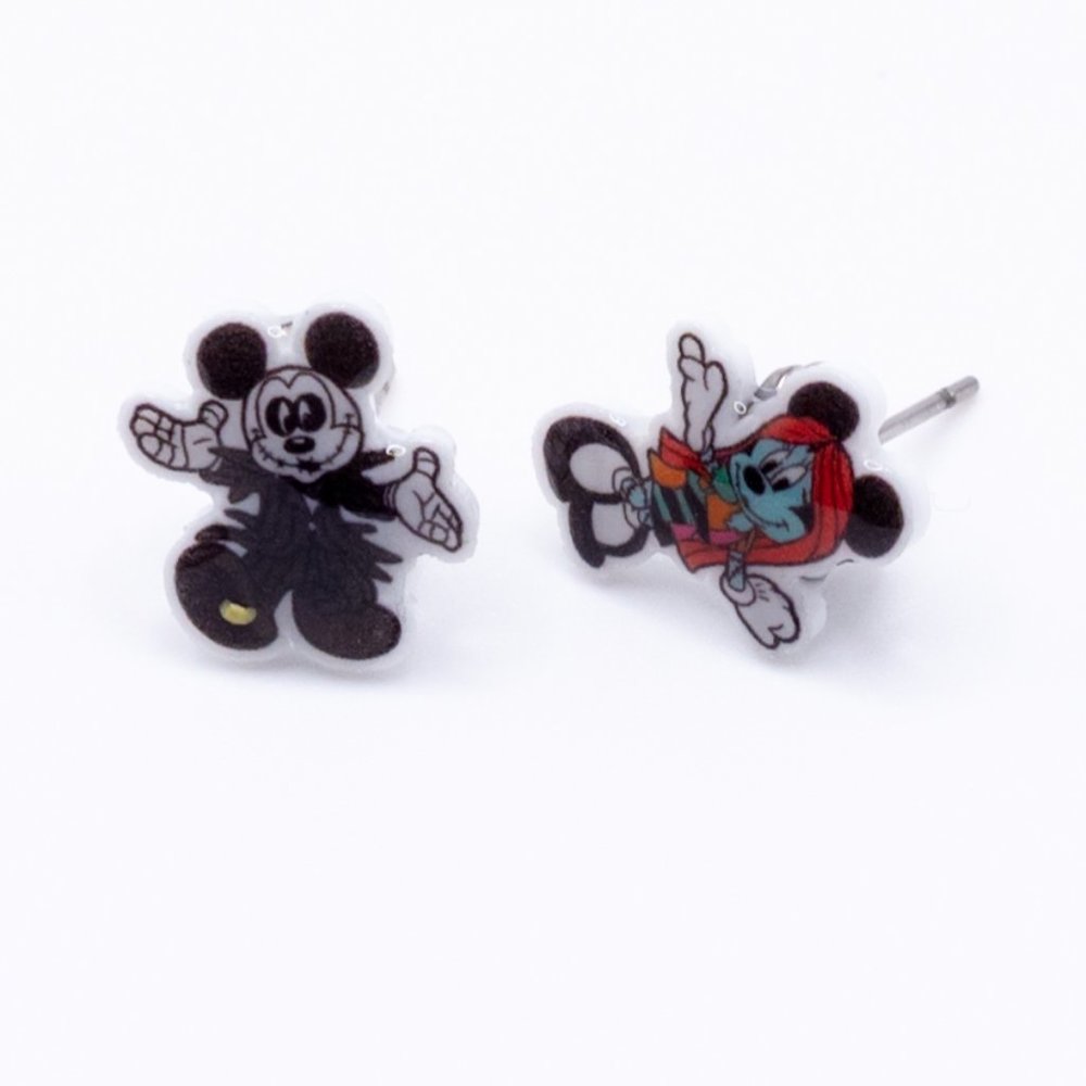 NEW Mickey & Minnie Nightmare Before Christmas Sally & Jack Stud Earrings